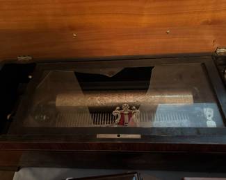 Antique large tabletop music box