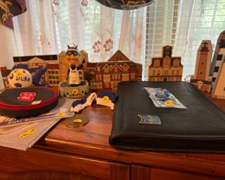 Raleigh landmarks with Duke, Carolina, and State memorabilia