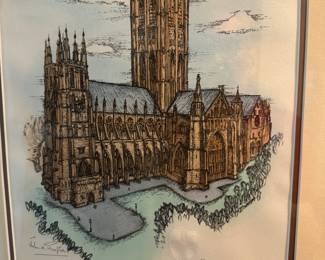 Canterbury cathedral print