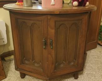 Vintage Hexagon Table w Storage