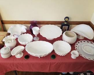 Milk Glass, Hobnail Pieces