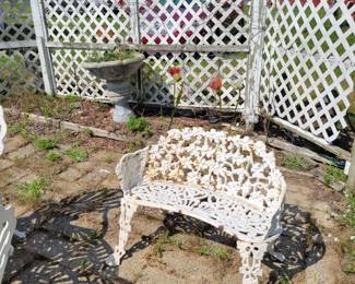 Cast iron bench