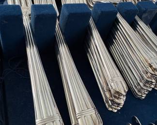 Christofle “Aria” silverplate flatware set, 8-piece place setting, service for 11-24