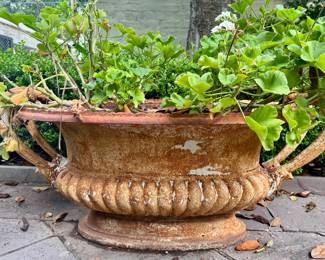Cast iron urn planters
