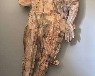 Keith Parelli (New Orleans), "Firefly," mixed media monotype collage, 2009