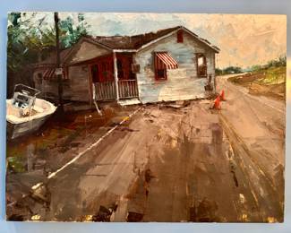 Aron Belka (Utah/New Orleans, b. 1974), "Wills Point," oil on canvas, 2016