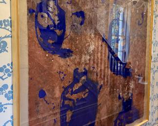 Fernando Canovas (Argentine, b. 1960), “Untitled/Blue Vases,” 1994, acrylic and ink on unstretched canvas mounted on board, signed, measures 56” H x 66” W