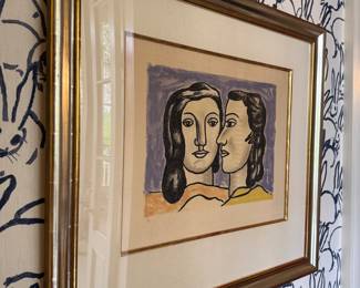 Fernand Léger (French, 1881-1955), "Les Deux Visages/The Two Faces," lithograph, signed, ed/ 68/75