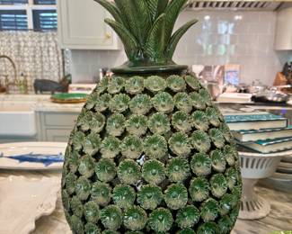 Pair San Miguel, Mexico ceramic pineapples