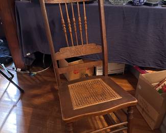 Antique oak rocking chair