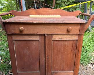 Antique pine washstand