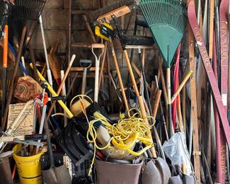 Assorted garden tools