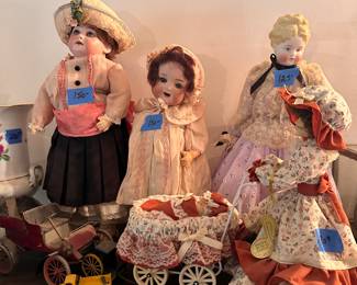 Antique bisque head dolls