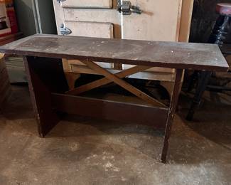 Wooden bench