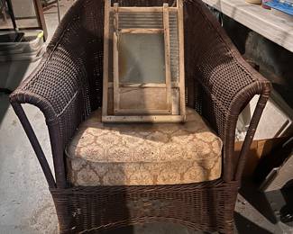 Antique wicker rocker