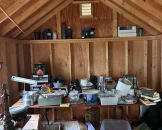 Interior of shed