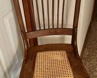 Antique cane seat chair.