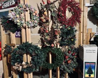 Christmas wreaths a’plenty!