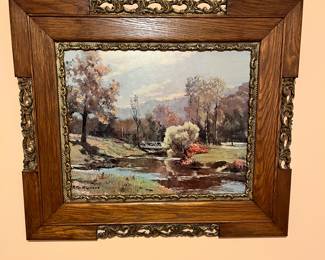 Gorgeous frame and oil painting!