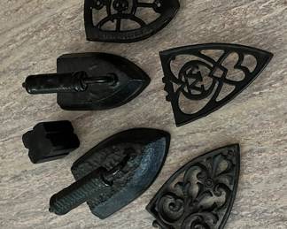 Antique irons and plates.