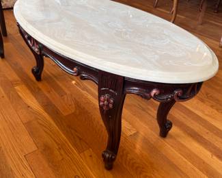 Marble top cocktail table