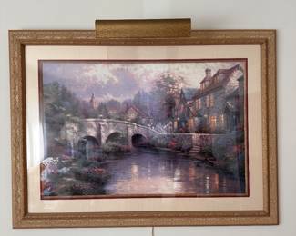Thomas Kinkade lithograph on paper with COA