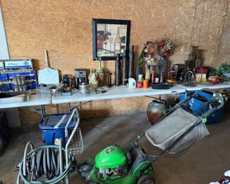Household items, lawn mowers