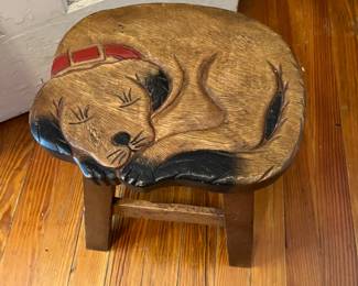 sleeping puppy stool