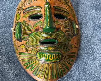 vintage handmade Mexican mask