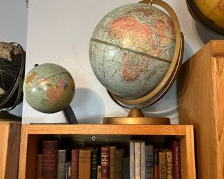 vintage globes and antique books