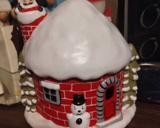 Vintage ceramic snow village