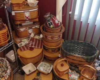 Variety of Christmas themed baskets