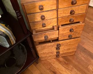 Dad made multi drawer holder for multi small items