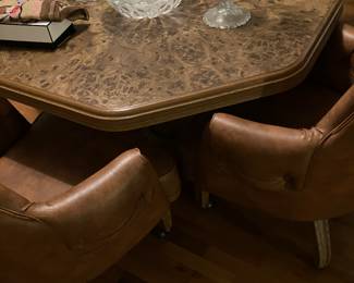 You will like this multi use table with 4 rolling chairs