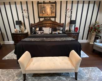 King size bed w/ adjustable mattress.