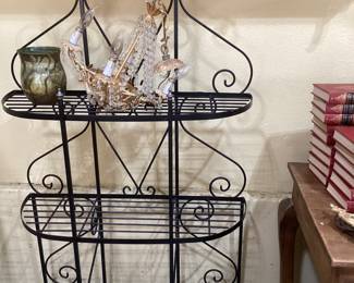 Small iron shelf/ baker rack 