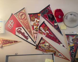 Multi cardinal pennants 
Mark mcguire home run series 
Vintage pennants 