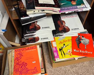 Lots of sheet music and play music
Vintage sheet music as well 