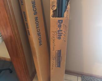 Two projector screens 