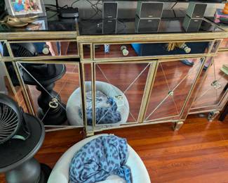 Another mirrored front cabinet