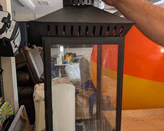 two different size candle lamps