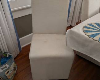 One of eight dining room chairs
