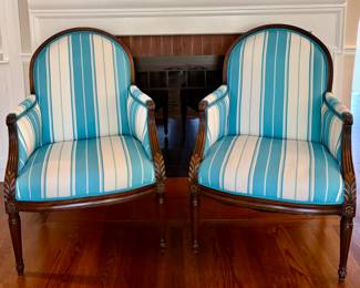 (2) Upholstered Armchairs