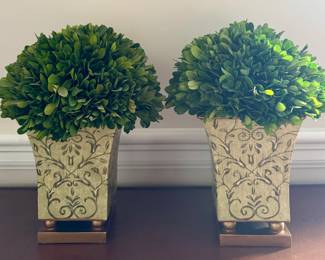 (2) Faux Boxwood Arrangements