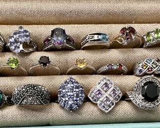 Sterling Silver Gemstone Rings
