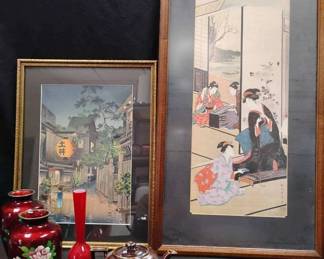 BO383Red Asian Decor
