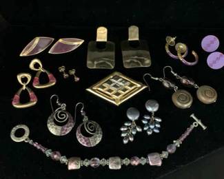 CT221Purple Costume Jewelry