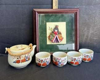 BO337Asian Origami And Tea Set