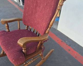 CT251Wood Rocking Chair and Cushions