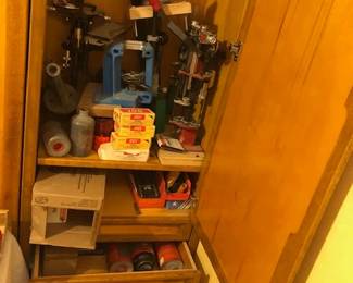 Gun reloading equipment, including a Dillon.